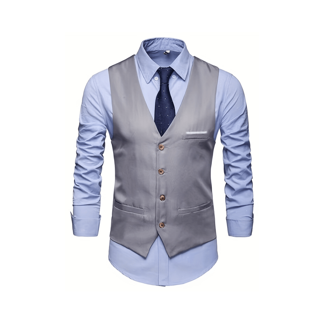 Chaleco de traje con hebilla dorada de 4 botones, estilo nuevo, chaleco formal para padrinos de boda, chaleco de traje casual de negocios, chaleco lig