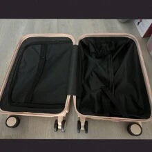 Lightweight, Fashionable Korean Style Minimalist Solid Color Multi-Function Luggage, High-Quality Student Suitcase, Password Lock, Spinner Wheels, For Women And Men For School Suitcase Back To School Supplies Luggage School Stuff For College Dorm Essentials Holiday Essentials School Things Cruise Essentials - Pink - View 2