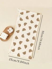 3入組隨機顏色高密度柔軟毛巾，適合兒童日常使用，可作為面巾、口水巾或嬰兒毛巾 - 杏色 - 查看 7