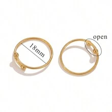 5 pezzi Ball Ad Anello In Acciaio Inossidabile A Croce Aperta Con Sfere Piccole Placcato Oro Stile Retrò Europa E Stati Uniti Anello Dito A Doppia Sfera Regolabile Di Dimensioni Adatto Per Gioielli