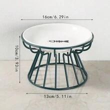 shuo ni mao yi 寵物陶瓷碗北歐貓碗高足陶瓷貓食碗小吃可預防頸椎病和翻轉貓食碗餵食托盤 - 彩色 - 查看 17