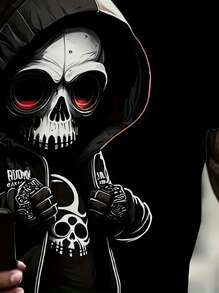 Smoke Pattern Graphic T-Shirt - Classic Crew Neck, Ultra Comfy, Unique Design, Perfect For Men Summer Casual Wear, Daily Vacation Resorts, And Outdoor Adventures, For Halloween - Multicolor - View 4