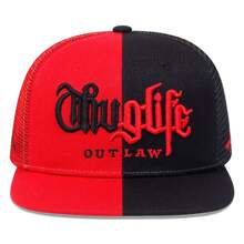 1pc Fashion Baseball Cap With "Thuglife" Embroidery, Adjustable Snapback Hip Hop Hat For Adults Outdoor Casual Sun Protection - Shape - View 18
