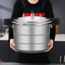 Wanbao Frosted Color Pressure Cooker, Household Gas/Electric Stove Universal Mini Anti-Explosion High-Pressure Cooker, 36cm - Silver - View 1