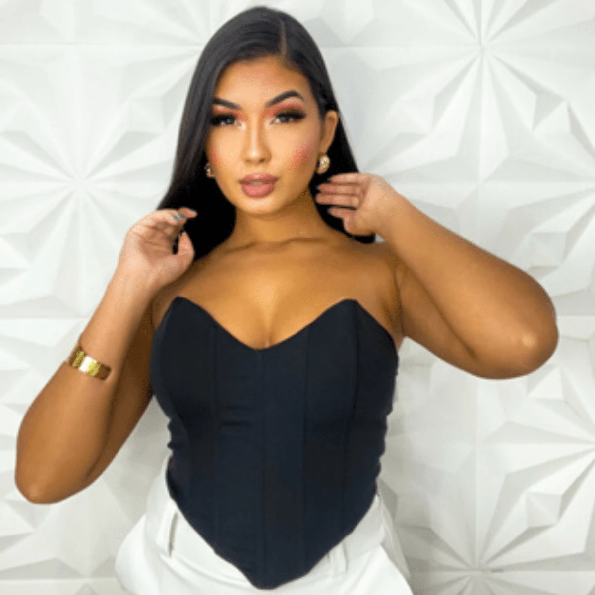 Women Tops - 黑色 - 查看 1