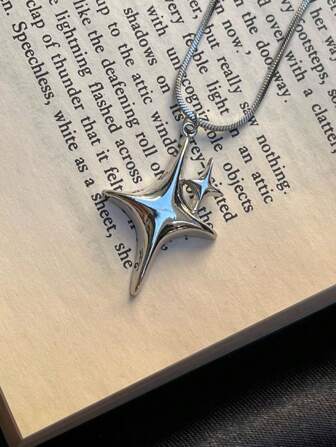 1pc Fashionable Simple Hip Hop Alloy Star & Snake Bone Chain Necklace Suitable For Women's Daily Wear