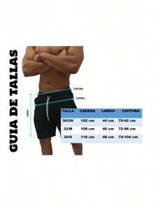 NASHLY Short Bermuda Para Hombre De Algodón Pantalones Cortos Para Deporte - Azul Marino - Ver 3