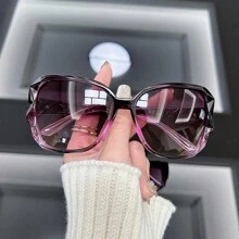 1 pieza Gafas de moda cuadradas vintage, clásicas y elegantes con montura poligonal grande para mujer y hombre, ideal para verano, playa, vacaciones, exterior y viajes