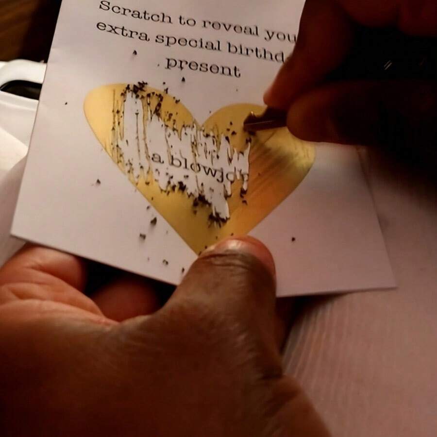 2 Funny Birthday Scratch Cards For Husband Or Boyfriend, Naughty