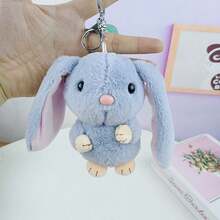 1pc 13cm Cute Big-Eared Rabbit Keychain Pendant Doll Plush Doll - Multicolor - View 10