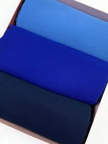 1box Ladies' Solid Color Chiffon Hijab Gift Set For Muslim Weddings (3pcs Hijabs + 2pcs Hijab Pins) - View 5