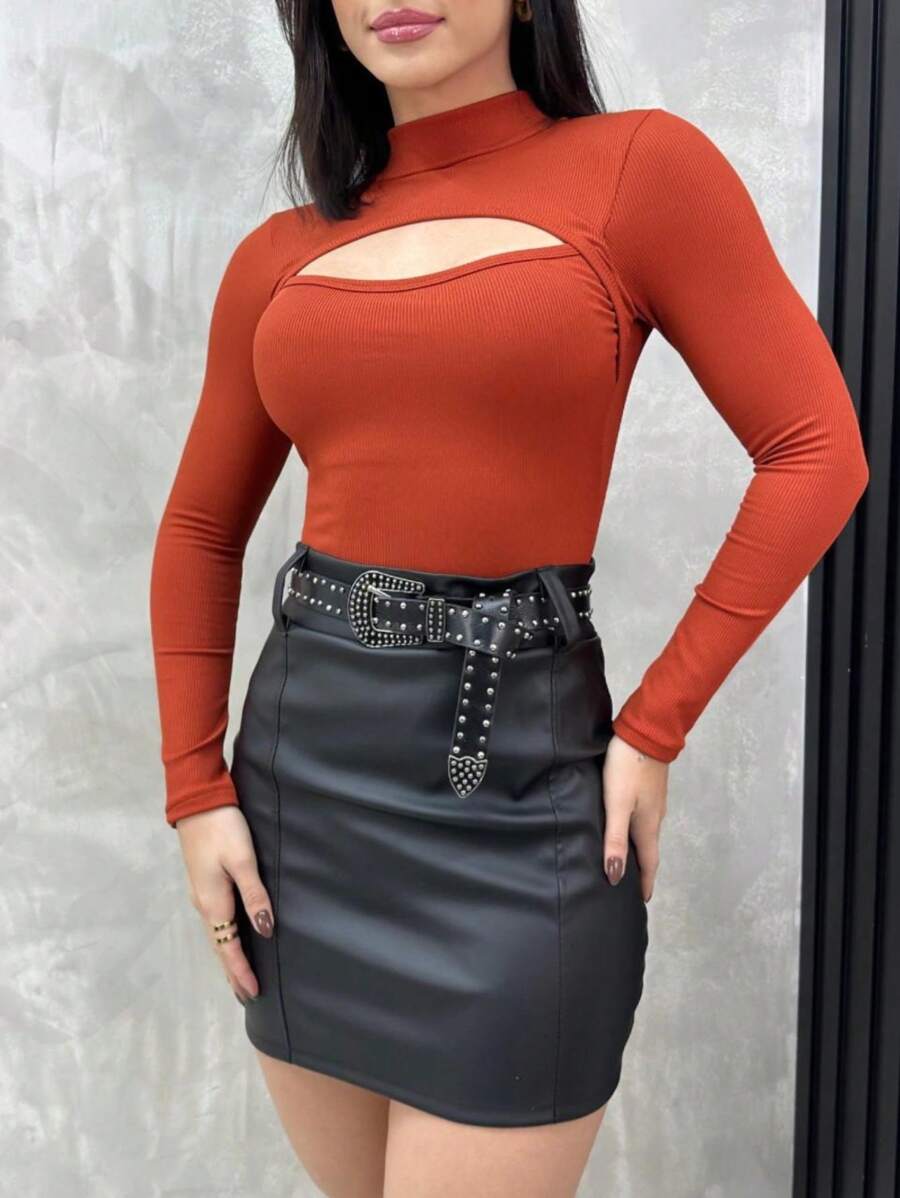 Women Tops - Burnt Orange - View 1
