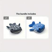 Cute Little Whale Coin Purse Plush Zipper Coin Purse Key Earphone Bag Plush Shark Coin Purse Ideal For Gifts,Whale Tail,Shark Puppet,Shark,Whale Shark,Whale,Red Panda,Shark Plushy,Coin Purse,Plushie Shark,Capybara,Palm Pals