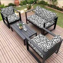 1 pieza Cubierta de cojín de sofá elástico impreso para jardín, cubierta de asiento de sofá de reemplazo al aire libre, cubierta de cojín de silla flexible, para la protección de muebles de porche y patio