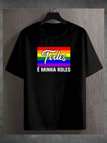 Camiseta Todes e MInha Roles camiseta Meme Lgbt - Preto - Visão 1