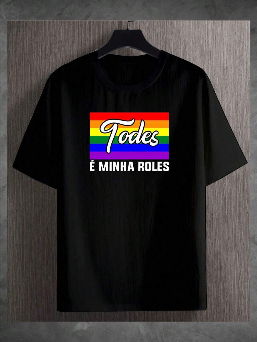 Camiseta Todes e MInha Roles camiseta Meme Lgbt - Preto - Visão 1