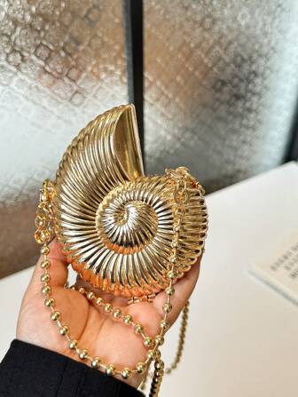 Bolso de hombro con forma de concha para mujer, nuevo bolso cruzado de verano de cadena de acrílico, elegante bolso de concha perfecto para fiestas, bodas, cenas y banquetes que combina con vestidos de novia, vestimenta formal, vestidos de graduación y atuendos de cumpleaños