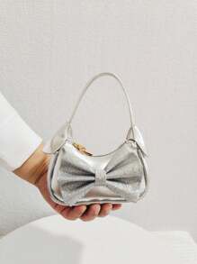 女童蝴蝶結手提包，節日禮物，時尚公主包，零錢包，迷你肩包