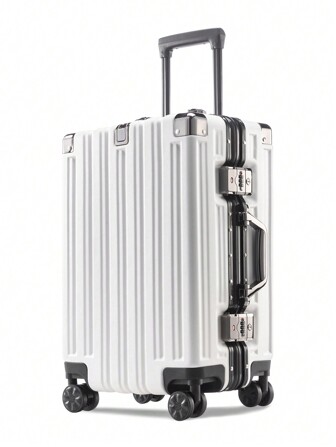 20/22/24/26/28 Inch Fashionable Spinner Aluminum Frame Suitcase, Large Capacity Travel Luggage Travel Suitcase Suitcases Suit Case Carry On Bag For School School Accessories School Stuff