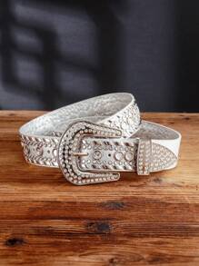 男士铆钉扣皮带一条，结实耐用，时尚百搭，适合休闲裤搭配，可作男士礼物 - 自動扣皮帶 - 查看 7