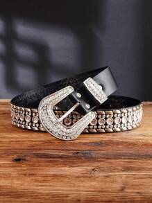 男士铆钉扣皮带一条，结实耐用，时尚百搭，适合休闲裤搭配，可作男士礼物 - 自動扣皮帶 - 查看 4