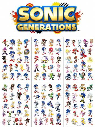 热门6款卡通人物主题派对装饰贴纸，DIY一次性装扮贴纸，派对小礼物