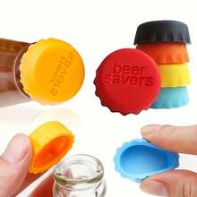 6/12pcs Assorted Colors Silicone Beer Savers, Reusable Bottle Caps For Beverage Storage, Durable Drink Sealers For Home And Outdoor Use - Multiple Specifications - View 3