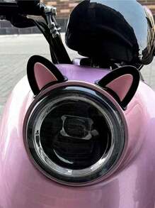 2pcs Universal Motorcycle Electric Car Driving Styling Cute Cat Ears Stickers Decor Helmet Accessories Helmet Cat Ears Decoration - one-size - View 4