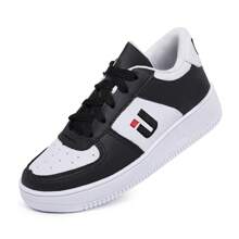 Kids Tennis Shoes - 黑與白 - 查看 3