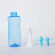 Sistema de lavado nasal para alivio de sinusitis - Limpieza profunda de los conductos nasales, diseño cómodo y fácil de apretar, a prueba de fugas - Incluye botellas prácticas para el lavado nasal