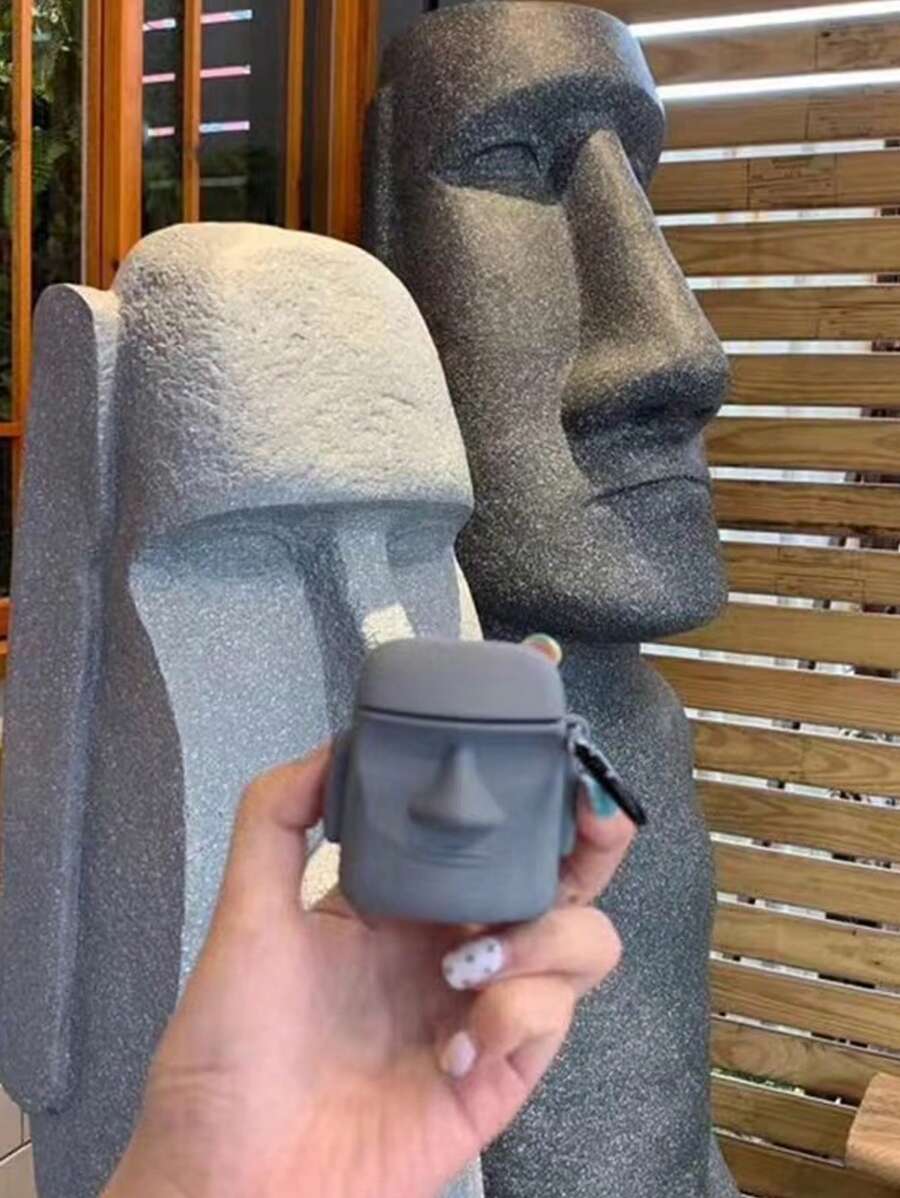 Vỏ tai nghe Apple Stone Man - Tiện lợi khi mang theo hàng ngày - Xám - Xem 1
