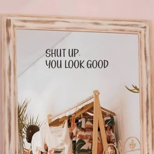 Pegatina De Espejo De Pvc Extraíble, Te Ves Bien, Baño, Sala De Estar, Decoración De Pared Del Dormitorio, 1 pieza - Multicolor - Ver 5