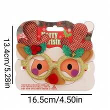 9 件随机款式圣诞装饰眼镜玩具，圣诞老人雪人鹿角创意眼镜，礼物 - 彩色 - 查看 2