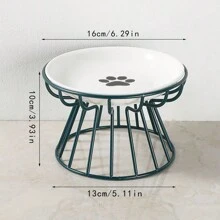 shuo ni mao yi 寵物陶瓷碗北歐貓碗高足陶瓷貓食碗小吃可預防頸椎病和翻轉貓食碗餵食托盤 - 彩色 - 查看 7