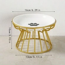 shuo ni mao yi 寵物陶瓷碗北歐貓碗高足陶瓷貓食碗小吃可預防頸椎病和翻轉貓食碗餵食托盤 - 彩色 - 查看 5