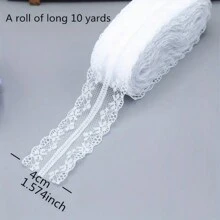 每捲10碼花卉包裝材料蕾絲緞帶DIY手工藝品禮盒裝飾家居紡織品結為裝飾 - 彩色 - 查看 5