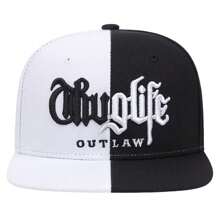 1pc Fashion Baseball Cap With "Thuglife" Embroidery, Adjustable Snapback Hip Hop Hat For Adults Outdoor Casual Sun Protection - Shape - View 21