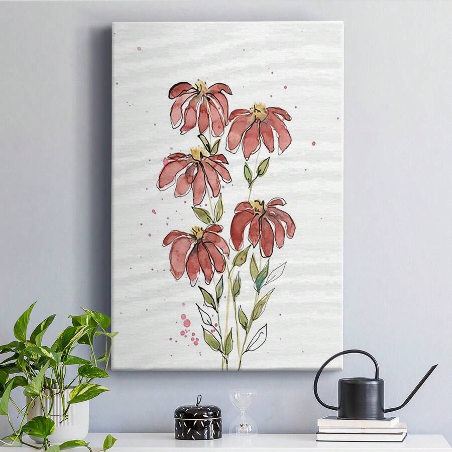 Watercolor Blooms II Premium Gallery Wrapped Canvas - Ready To Hang - 18X27INCH - Xem 1