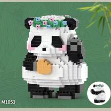 1 Set de Adorables Juguetes de Botella de Rompecabezas de Ensamblaje a Presión con Forma de Criatura de Mascota Panda, Diamante de Olla Caliente, Adecuado para Volver a la Escuela, Año Nuevo, Pascua, San Valentín, Cumpleaños, Regalos Festivos