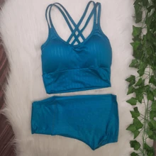 Women Sports Sets - màu xanh lá - Xem 2