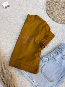 Cropped estilo curto camiseta blusa T-Shirt Feminina Algodão Gola Careca simples confortável "Decida ser feliz e insista nisso!"