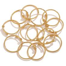 5 pezzi Ball Ad Anello In Acciaio Inossidabile A Croce Aperta Con Sfere Piccole Placcato Oro Stile Retrò Europa E Stati Uniti Anello Dito A Doppia Sfera Regolabile Di Dimensioni Adatto Per Gioielli