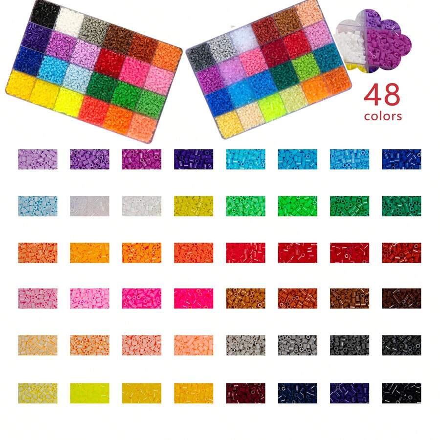 Fuse Beads Kit 26,000 Pcs 48 Colors 2.6mm Mini Iron Beads Set, Melting