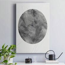 Graphite Moon II Premium Gallery Wrapped Canvas - Ready To Hang - 32x48INCH - View 10