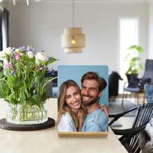 Customized Metal Photo Printing, Personalized Photo Frame, Unique Gift For Mother's Day, Father's Day, Birthday, Anniversary, Graduation, Wedding, Boyfriend, Girlfriend, Dad, Mom, Family, Friends, Home Wall Decor, Gallery Wall, Aesthetic Home - Silver - View 11