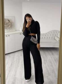 Women Two-Piece Outfits - Black - View 2