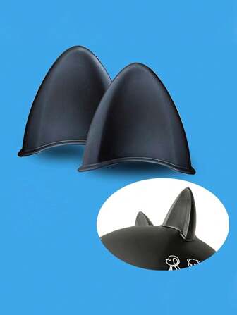 2 piezas Pegatinas de orejas de gato lindas para motocicletas eléctricas y coches universales, accesorios de casco de decoración de casco de orejas de gato en estilo de manejo