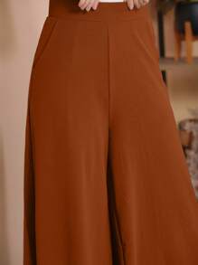 Women Pants - 鏽棕色 - 查看 5
