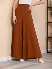 Women Pants - 鏽棕色 - 查看 1