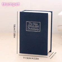 1pc Creative Book Safe Box, Blue Dictionary Key Style, Home Invisible Bedside, Mini, Regular, Medium, Large, Fake Book Safe Box, Suitable For Office, Bedroom And More